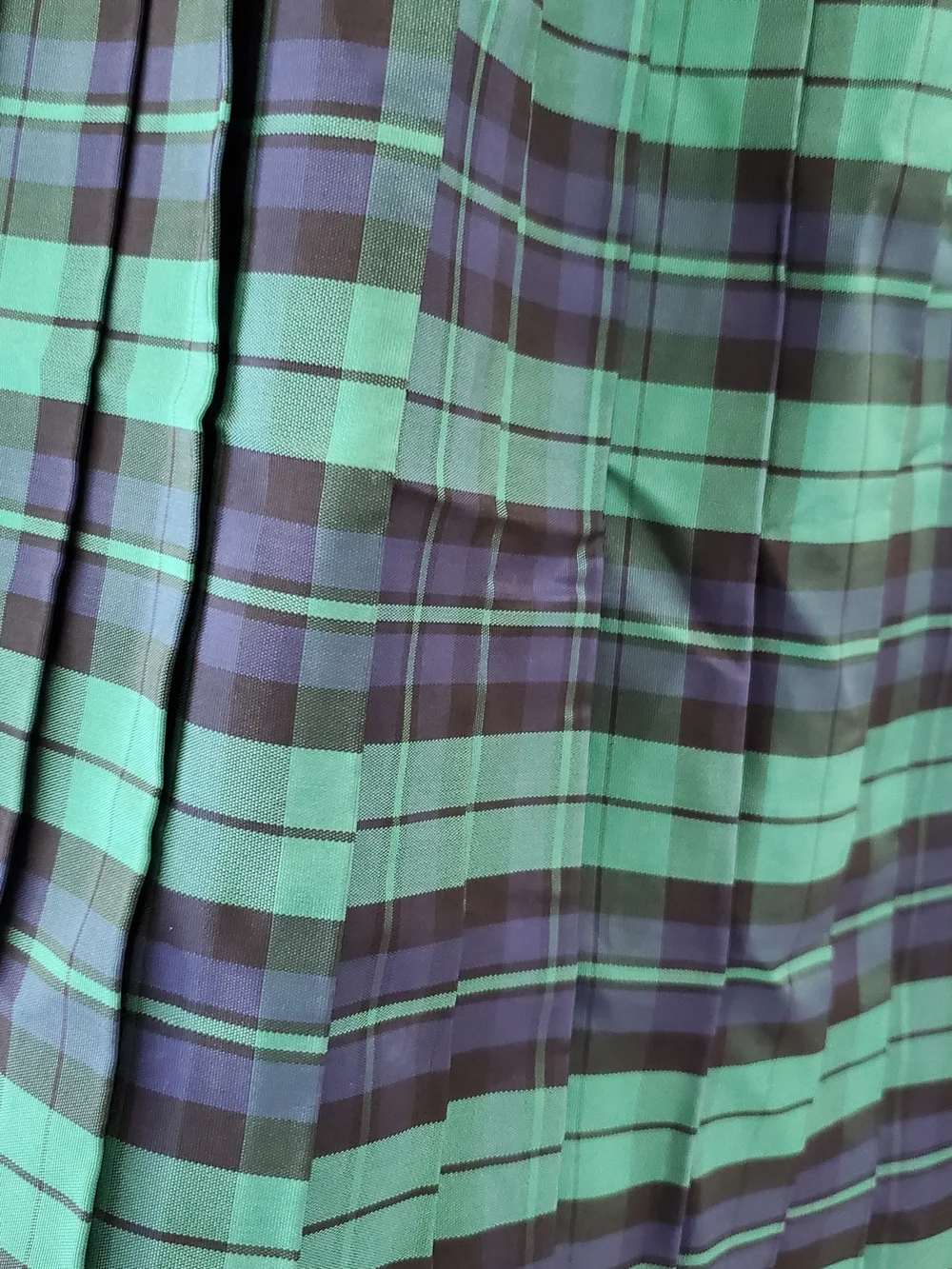 Free People Vintage  Plaid Pleated Skirt Size 7